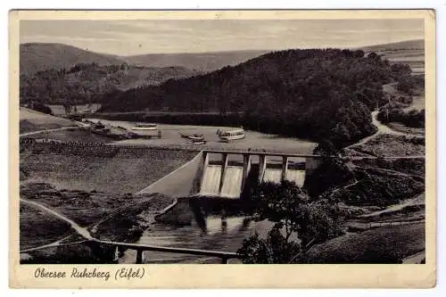 1940 - AK Obersee Ruhrberg (Eifel), gelaufen nach Niederthalheim (Oberdonau)