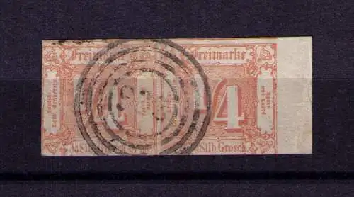 Thurn & Taxis Mi.-Nr. 13 - 1/4 Sgr. im waagerechten Paar (re. Bogenrand) - Kurzbefund SEM BPP