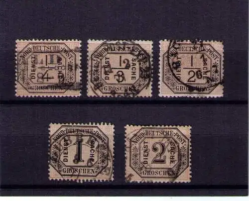 1870 - Dienstmarken NDP Mi. D1-D5 / kompletter Satz