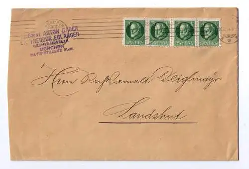 1914 - Beleg mit 2 x waagerechtem Paar Mi. 95 (Friedensdruck)