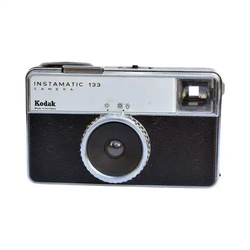 Kodak Instamatic 133 Analogkamera, 1970er Jahre.