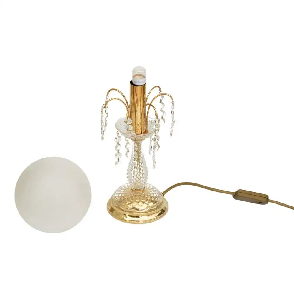 Tischlampe im Hollywood-Regency-Stil, Sölken Leuchten, Deutschland, 1980er Jahre. 1