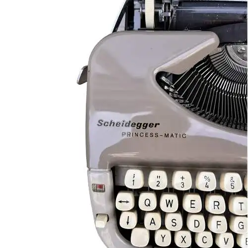 Kofferschreibmaschine, Scheidegger PRINCESS-MATIC, Deutschland, 1960er Jahre.