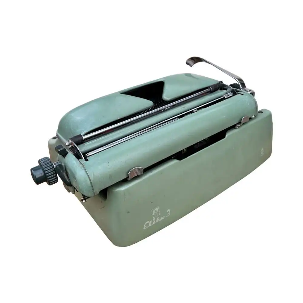 Grüne Optima Elite 3 Schreibmaschine, Deutschland, 1958. 7