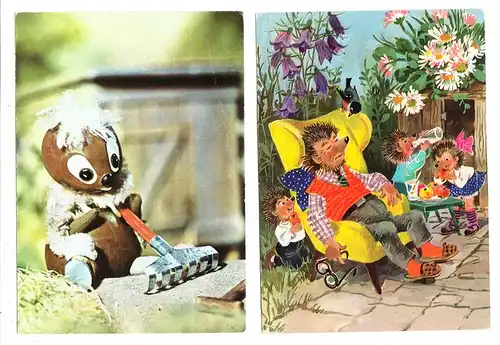 DDR-Fernsehen, 6 verschiedene Kinder-Theater-Figuren-AK, historisch, preiswert