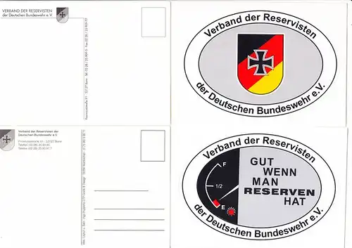 5 pfiffige AK je mit Abziehbild, Werbung für die Reservisten der Bundeswehr