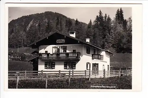 Berchtesgaden, Landhaus Tannenwald, Foto-Karsten-AK gel. 1955