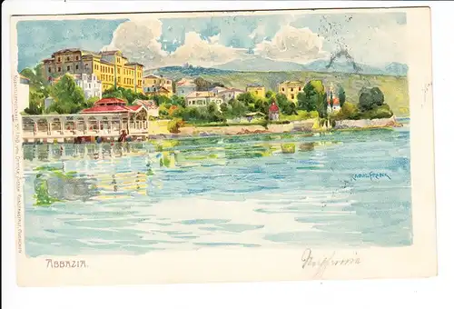 Color-Künstler-Litho, sign. Frank Abbazia, gelaufen 1898 Ortspostkarte Brünn! Beste Erhaltung