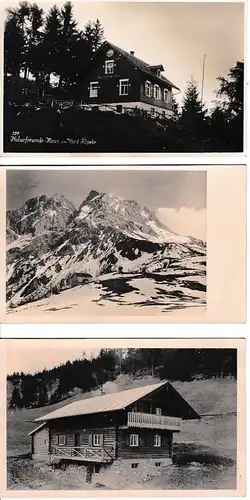 8 AK Berge, alles Hütten-Stempel und/oder Text Touristenverein &quot;Die Naturfreunde&quot;, ehedem links und Gewerkschaftsnah, entsprechend viel verschwunden nach 1933. Haben wir so komprimiert noch nie anbieten können