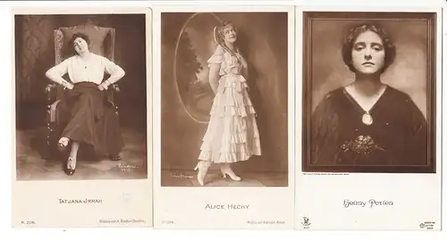 3 Schauspielerinnen, alle 1917 FP-gelaufen, 2 x FLAK Hamburg, 1 x FLAK Frankfurt