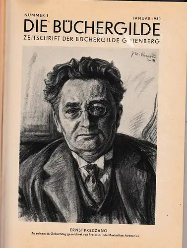 Jahresband 1930 Die (gewerkschaftsnahe) Büchergilde, 12 gebundene Hefte, beste Erhaltung. Gute Artikel und Graphiken, reihenweise