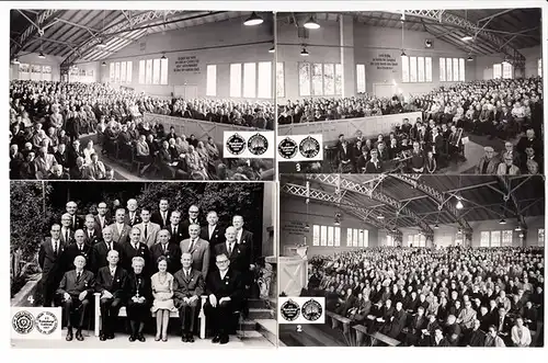 6er Serie O-Foto-AK, 72. Blankenburger Konferenz 1966, wohl katholisch, unum corpus, sumus in christo - wir sind ein Körper in Christus, interessante Bilder zum Thema Atheismus /DDR