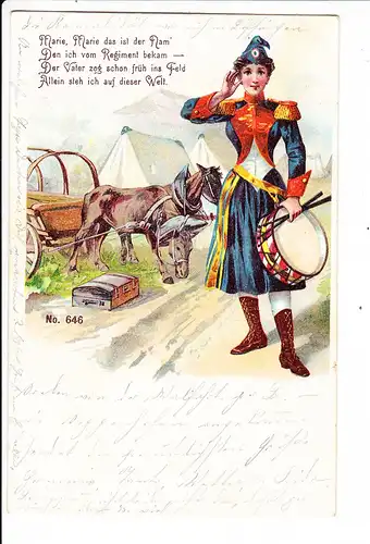 Witzige Regimentskarte, gelaufen 1900