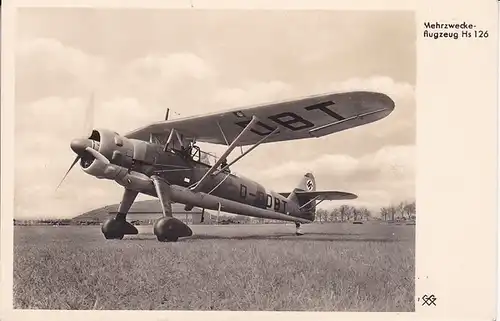 Frühe deutsche Luftwaffe ca. 1934/35 HS 126 (Heinkel)