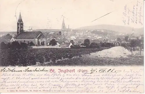 St. Ingert, bis 1918 bayrisch und westliche Pfalz, gelaufen ab St. Johann 1903, Erh. i.O.