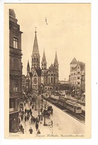 Berlin - Hannover, lupenreiner Oval-Stempel 1928, Bildseite Straßenbahn