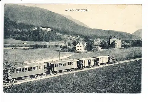 Marquartstein, Sonderform 1919 Marquartstein - Übersee, Zug 41, 1921 gel. Bildseite: Der Zug! guter Beleg, fast perfekt, aber senkrechter Bug