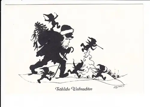 Dez. 1942 gelaufener Scherenschnitt Weihnachtsmann, beste erh.