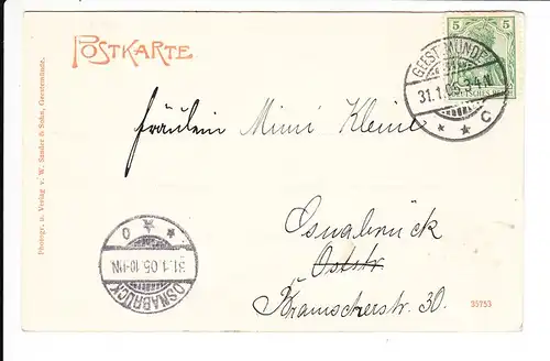 &quot;Italia&quot; gestrandet Bremerhaven 31.12.1904, gel. 1/1905