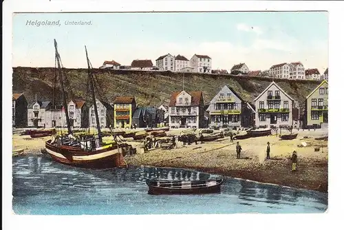 Helgoland, Unterland, gel. 1908, Marke ab, sonst i.O.