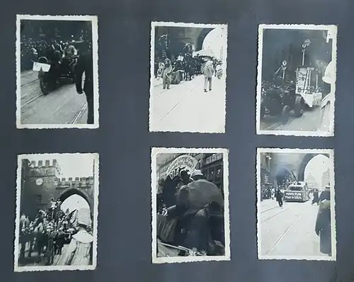 München, Fasching 1939, 6 O-Fotos vom Umzug