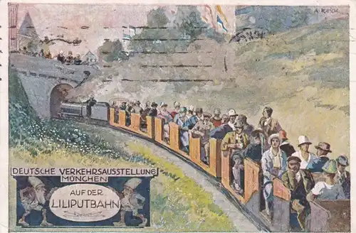 schöne Ausstellungs-AK München Verkehrsausstellung 1925, Michel!