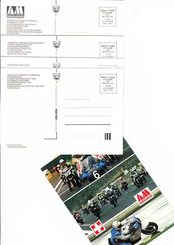 5 AK Auto/Motorrad-Rennen , Most/Brüx, tschechische Karte