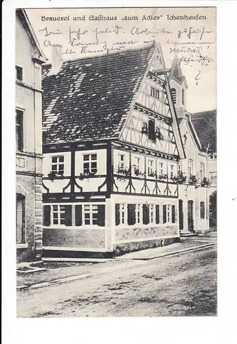 Ichenhausen, jüdische Hochburg vor 1918, (Synagoge!) Brauerei Zum Adler, Josef Demharter, gel. 1932