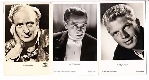 O.W. Fischer, Hans Albers, Hardy Krüger, 3 Beaus der 50/60iger Jahren