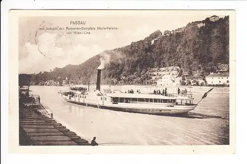 Passau, Donauschiff Marie-Valerie, ankommend, Feldpost