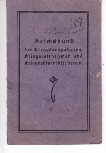 Reichsbund der Kriegsbeschädigten etc., Ausweis, Beitragsmarken 1927-32 kpl., 1933 noch bis Mai (77 Stück)