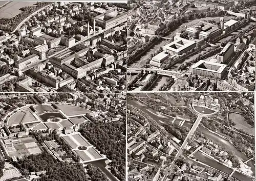 München, kpl. Serie 1-10 Max Prugger, Luftaufnahme mit Deckblatt, wie neu, hatten die Serie noch nie, teils total selten!