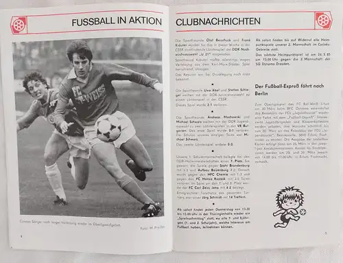 Programmheft Oberliga DDR 1985 Rot Weiss Erfurt und Dynamo Dresden