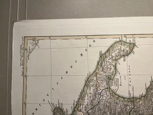 Original Kupferstich - 1825 - Stielers Handatlas Karte 34b - Südliches Italien mit Neapel, Sizilien und Malta (43cm x 32cm)