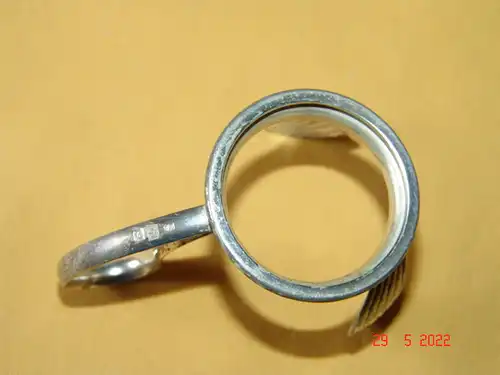 Senftopf Blatthalter versilbert WMF Wächtersbach Straußenmarke