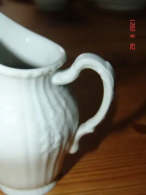 KPM Rocaille weiß Kaffeeservice 21 Teile Schleifstrich - NEUWERTIG 14