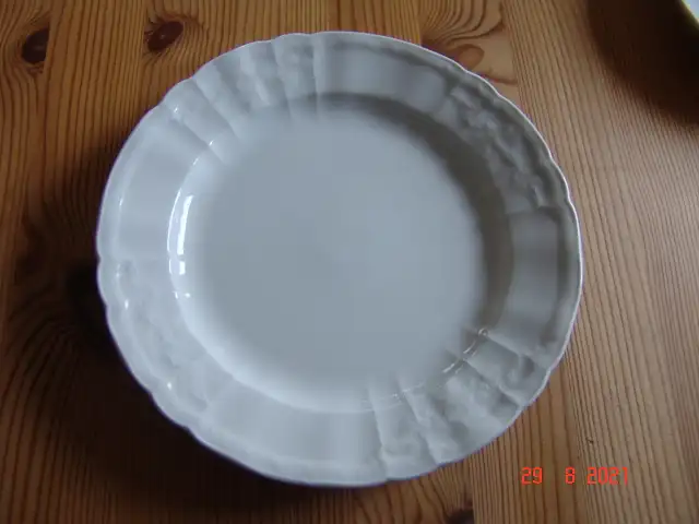 KPM Rocaille weiß Kaffeeservice 21 Teile Schleifstrich - NEUWERTIG 3