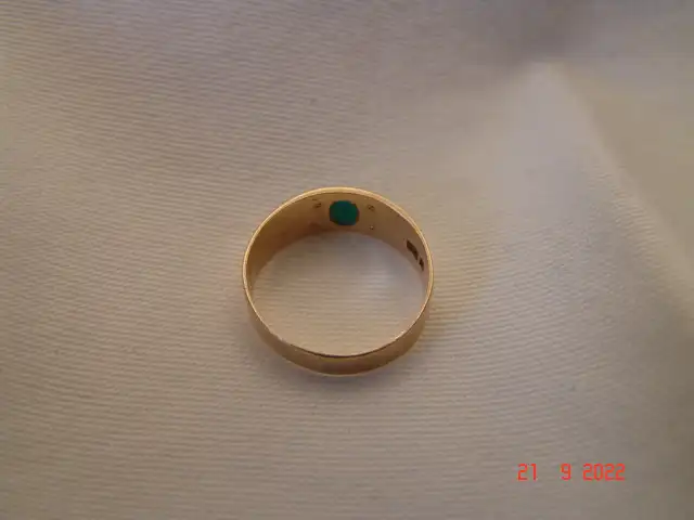 Antiker Freundschaftsring Türkis Perlen 14 Karat Rotgold- Gr.54 10