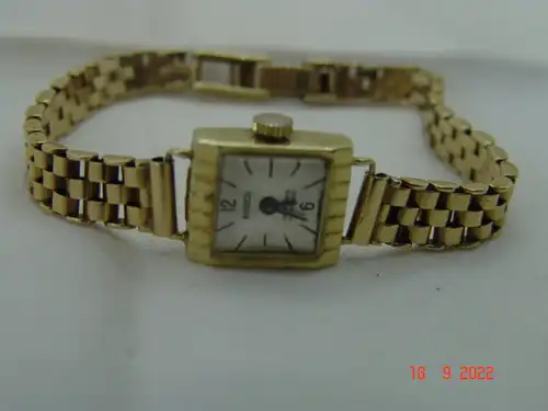 Silberta Damen Armbanduhr 585er / 14 Karat Gold massiv - 60erJahr