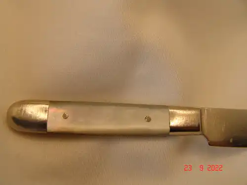 Antikes Obstmesser Perlmutt Stahl-Bronce