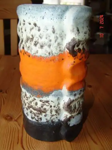 Keramik Vase Fat Lava 60er Jahre