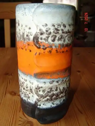 Keramik Vase Fat Lava 60er Jahre