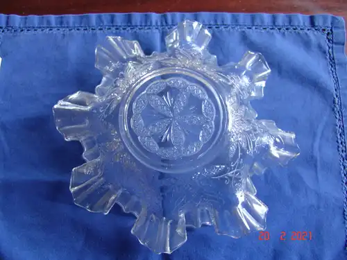Jugendstil Glasschale  Serviettenrand