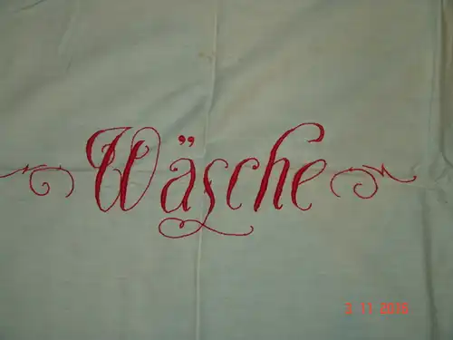 Altes Wäschetuch, Abdecktuch f. Wäschekorb - um 1920 - Handarbeit