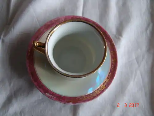  Tauftasse - Tasse zur Taufe - m. Spruch - um 1900