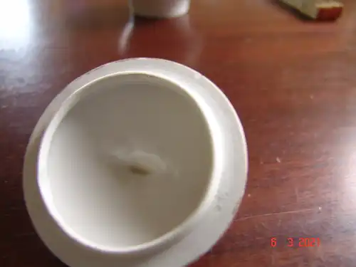 Puppengeschirr Terrine Zuckerdose Deckel Porzellan Goldrand -1910