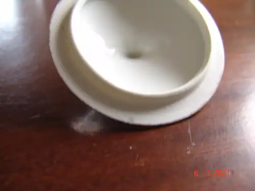 Puppengeschirr Terrine Zuckerdose Deckel Porzellan Goldrand -1910