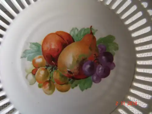 Antike Schale Durchbrucharbeit Obstdekor