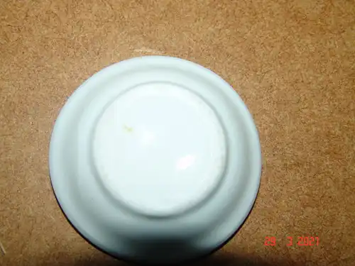 Puppengeschirr - 1 Schüssel Porzellan weiß Goldränder