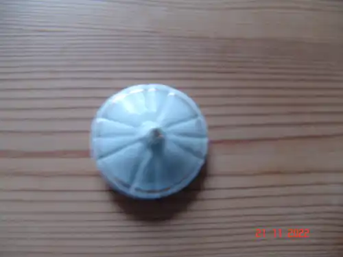 Puppengeschirr Terrine Zuckerdose Porzellan Goldbemalung